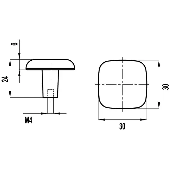 Ручка для мебели кнопка Sagittario FB-069 000 черный матовый - 3