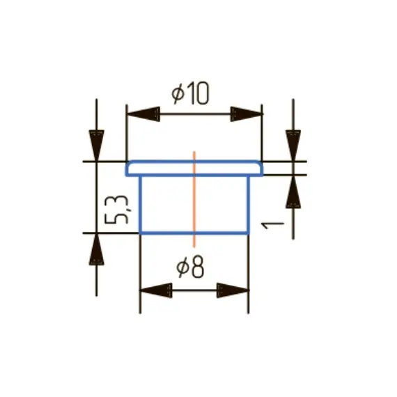 Заглушка D=8 мм (вишня) - 4