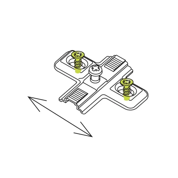 Монтажная планка петли Titus B-Type F0 мм с шурупами. Арт: 244-0L26-050-N1 - 20