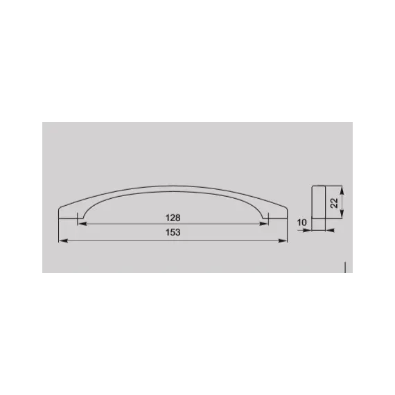 Ручка скоба для мебели Валмакс FS-056 128 Cr, 128 мм, хром матовый (ТЗ). - 3