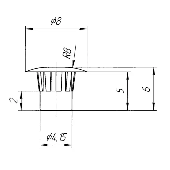 Заглушка D 5мм Белый арт.ROY.210811.16 - 4