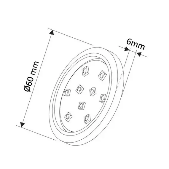 Светильник LED ORBIT 1,5W 12VDC 16LED 4000К, провод 2 м, черный арт.ORBIT-CZ-40K-01W - 4