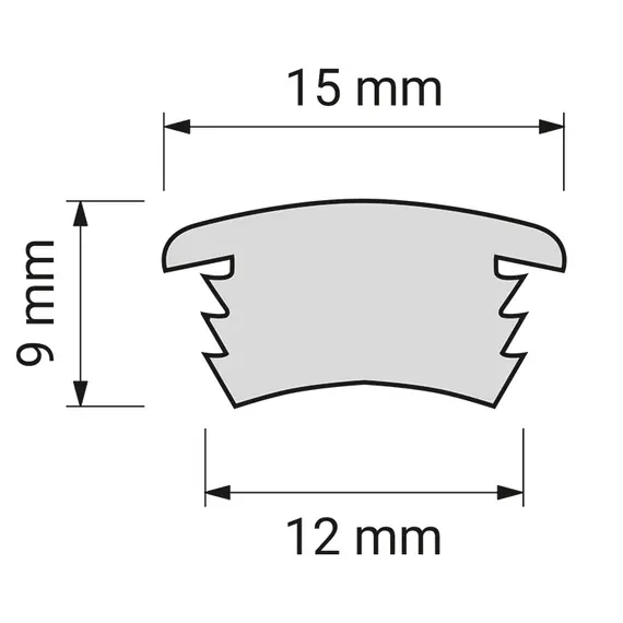 Профиль для LED  ленты PVC COVER (пластиковый) арт.PROFIL-COVER-OP-5M - 4