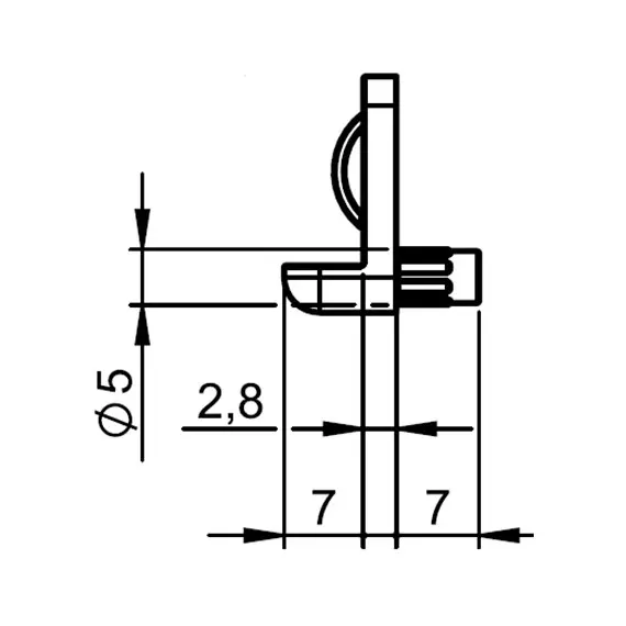 Полкодержатель для стекла арт.RG43.00.05 - 2