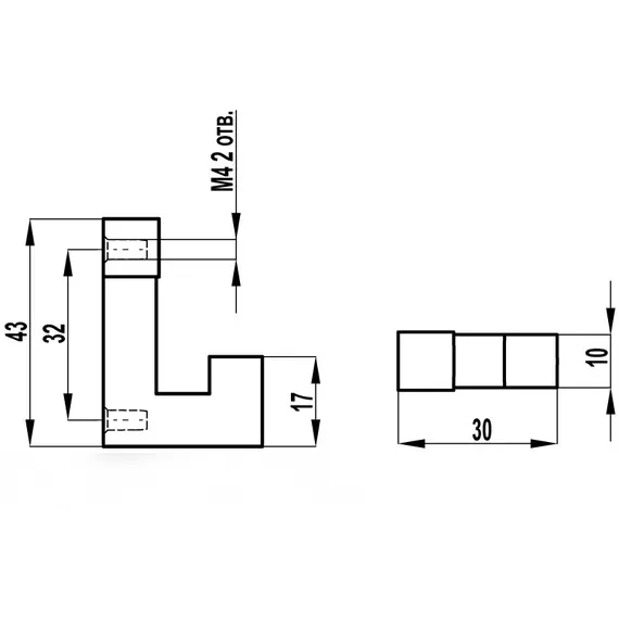 Крючок FK-022 010 St Светлый - 4