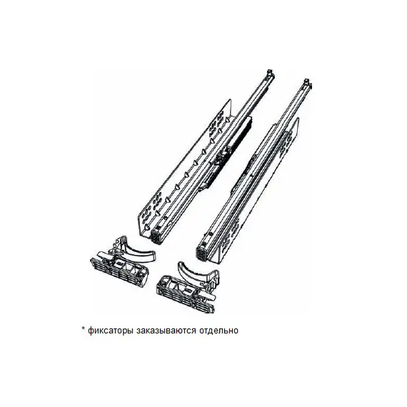 Направляющие CUBO полное выдвижение PushOpen установка замками 350 мм арт.758-5835-00 - 2