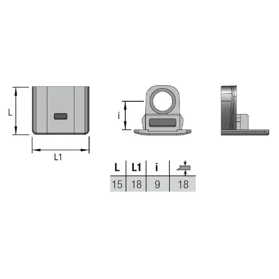 Полкодержатель (опора) d15, никель арт.SO061ZNL - 10
