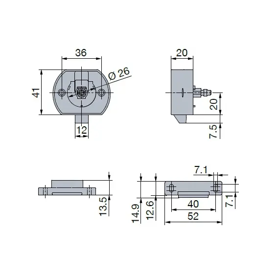 Замок магнитный с планкой, серый арт.917-9163-380 - 42