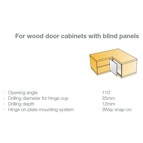 Петля мебельная Titus T-Type для фальшпанели 110/45/17 мм для машинной установки. Арт: 702-0D35-650-00 - 2