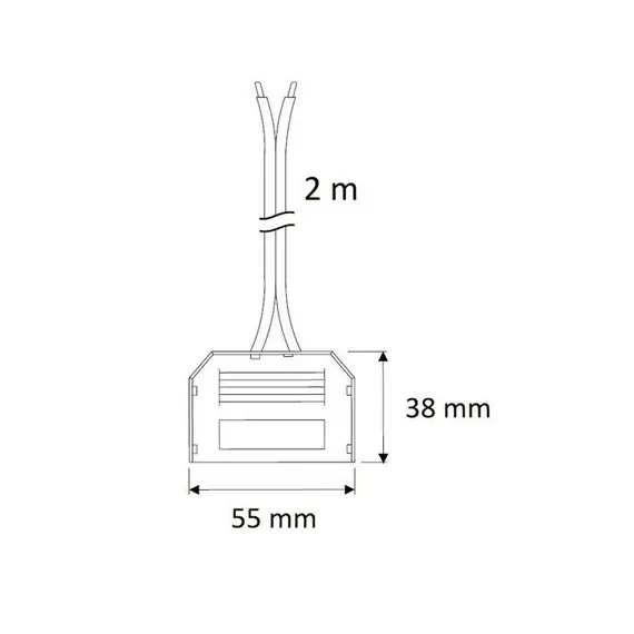 Разветвитель на 6 LED светильников, провод 2 м, 2x0,50мм2, белый арт.OKSZ-2M-LED-6-BI-V03 - 7