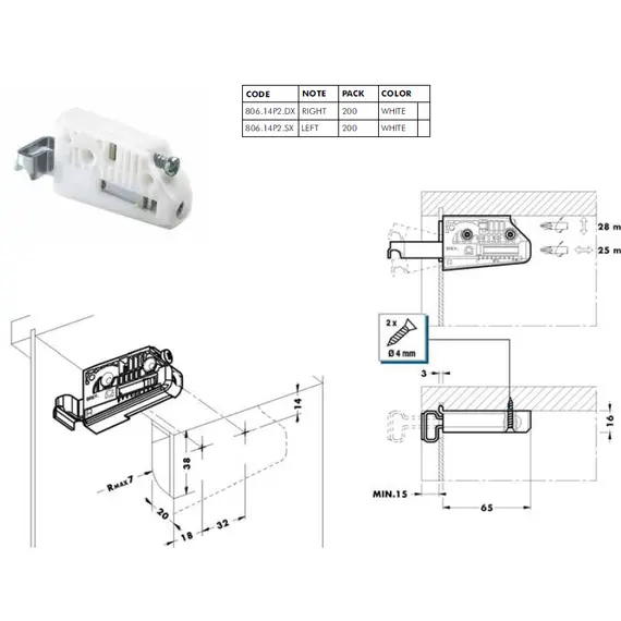 Навес мебельный левый арт.806.14P2.SX - 8