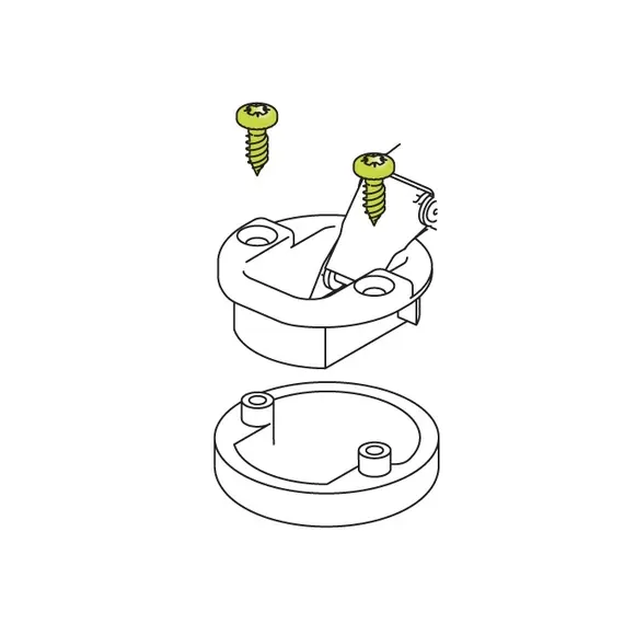 Петля мебельная Titus Miniprimat для фальшпанели стеклянных фасадов 95/18 мм. Арт: 245-0B78-850-N1 - 6