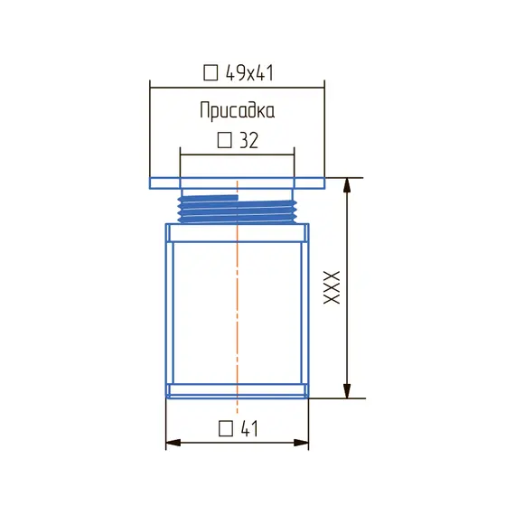 Опора квадратная регулируемая ОРК-100 К - 5