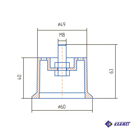 Опора стационарная круглая ОМ-51 С - 21