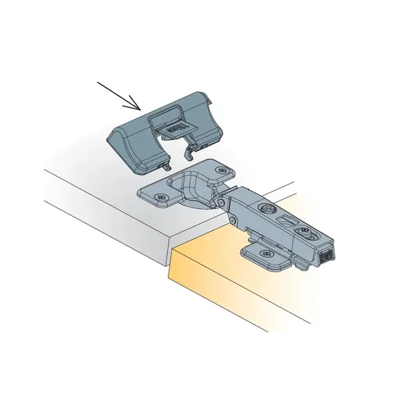 Демпфер мебельный Titus Glissando TT механизм мягкого закрывания подходит к петлям серии T-type 110, 120. Арт: 729-0K71-054-00 - 13