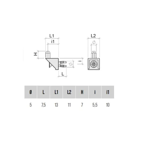 Полкодержатель с шипом, белый арт.ME20PB0000005 - 3