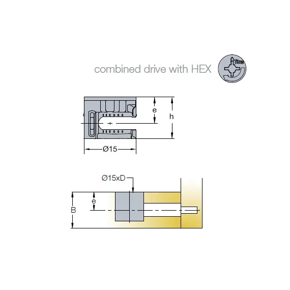 Эксцентриковая стяжка, комплект для плиты Titus (009699+009435) 16 мм. Арт: 009699-885-K03 - 10