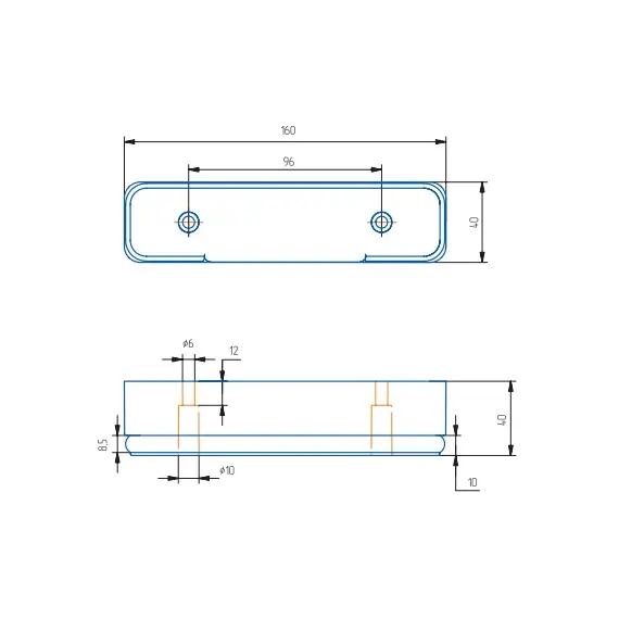 Опора мебельная без молдинга ОМБМ 40-04 черная - 3