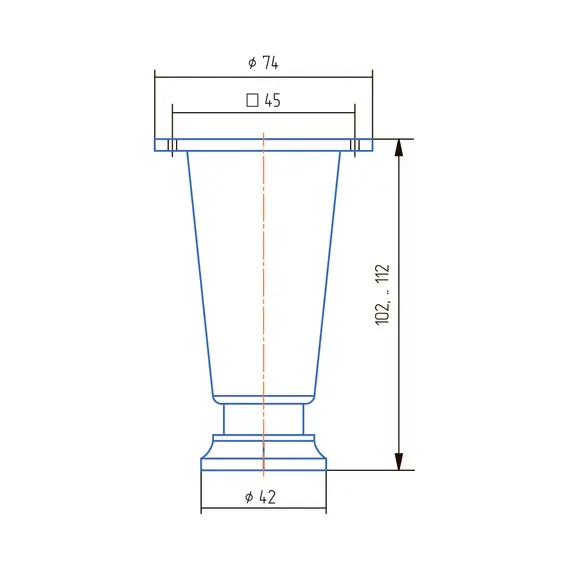 Опора регулируемая ОР 101-С хром - 5