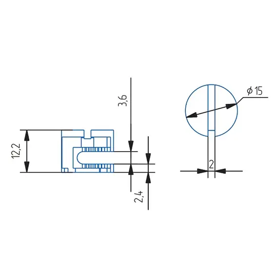 Эксцентрик D-15 H-12, белый - 2