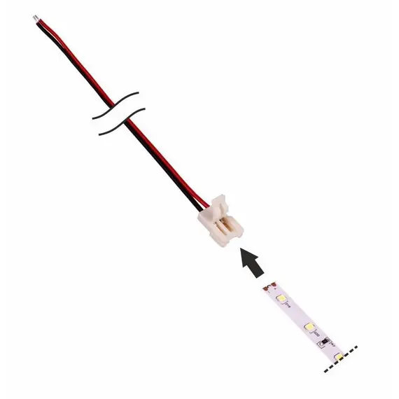 Коннектор для LED ленты 8 мм, провод 2 м, оцинкованные концы арт.MO-LF08-2M-D1M - 11