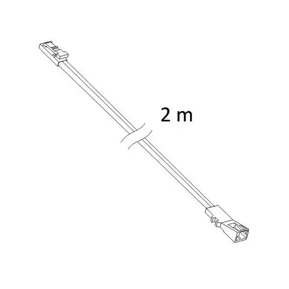 Удлинитель 2 м с мини-коннектором, черный арт.OKZ-PRZ-2M/MIN/CZ - 25