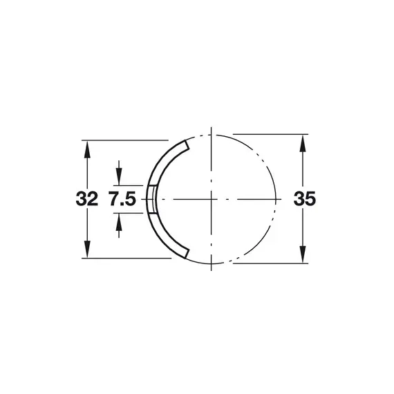 Сегментная часть мебельной стяжки арт.MTL.260.51.910 - 46
