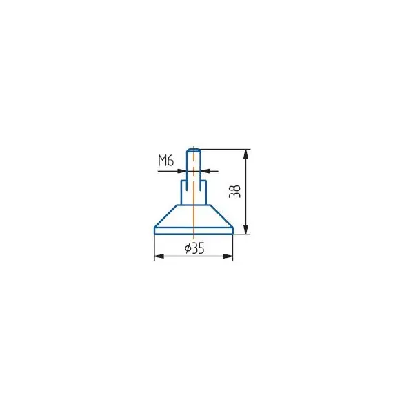 Опора регулируемая ОРП 01-К Хром матовый - 11