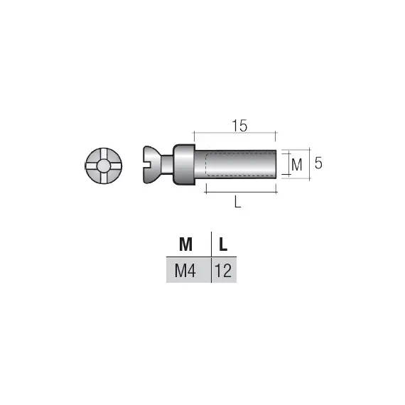 Дюбель двойной регулируемый "мама" М4 16/19, цинк арт.TI10FZ - 4