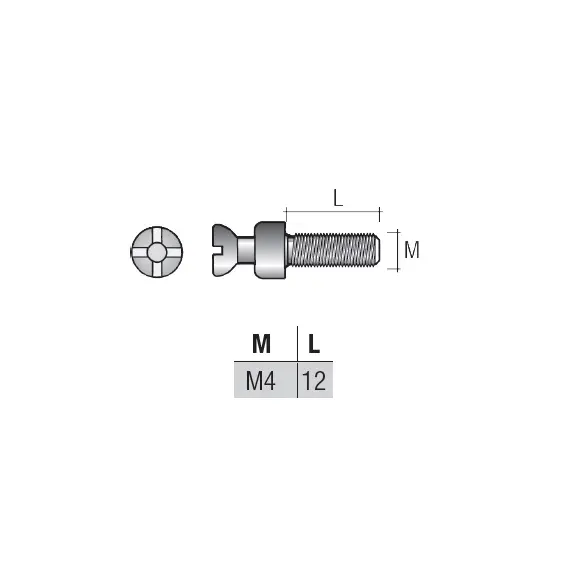 Дюбель двойной регулируемый "папа" М4 16/19, цинк арт.TI09FZ - 2