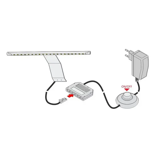 Светильник LED CAPRI 2W 12VDC 3000К, провод 2 м, алюминий арт.CAPRI-30K - 21
