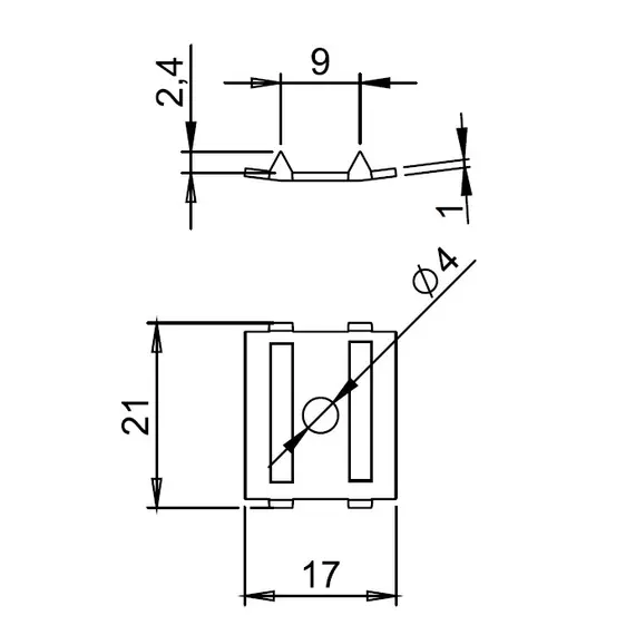Соединитель задней стенки, 437.0000.40 - 8
