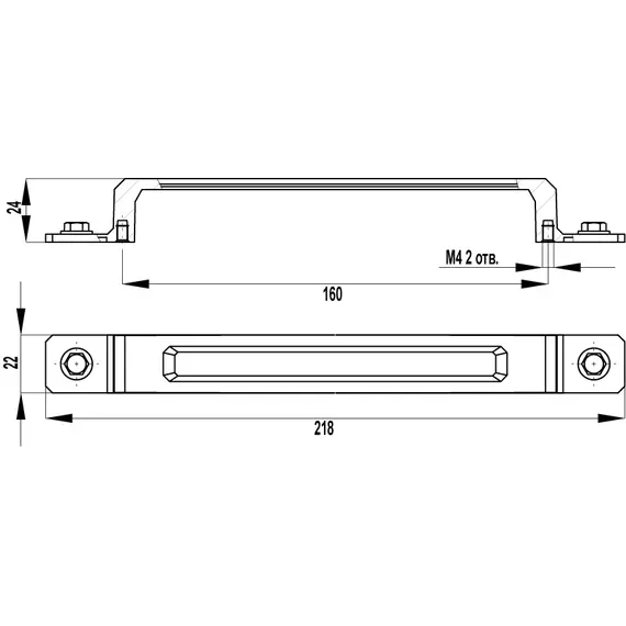 Ручка скоба для мебели Валмакс FS-193 160, 160 мм, олово старое (ТЗ). - 8