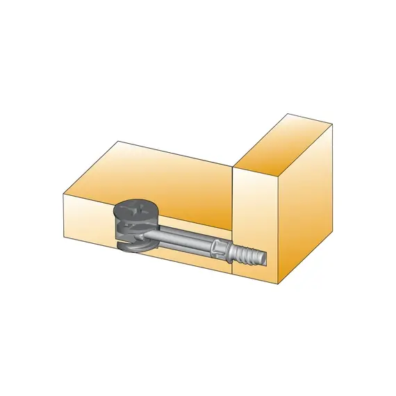 Эксцентриковая стяжка, комплект для плиты Titus (009435+009495) 12 мм. Арт: 009495-885-K01 - 17