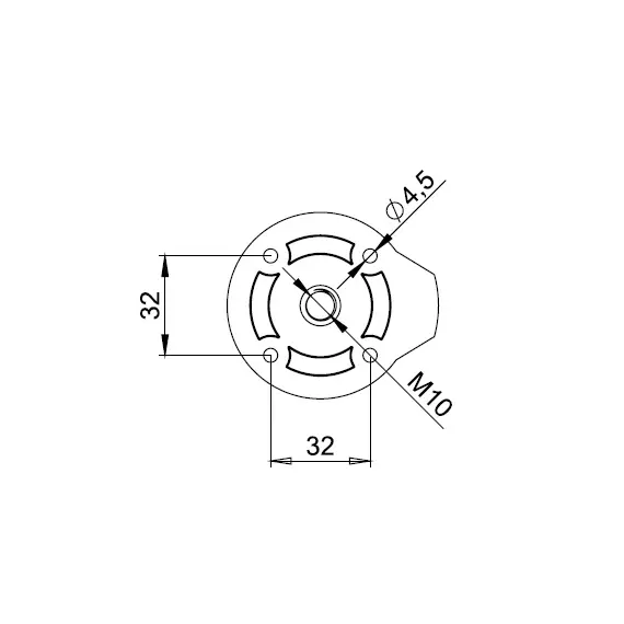 Опора кухонная М10 х 150 мм, из 3-ех частей арт.421.1500.03 - 11