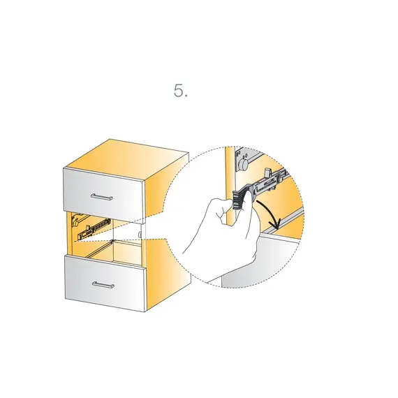 Демпфер мебельный Titus Titusoft MD для металлических ящиков. Арт: 973-0X39-380-01 - 17