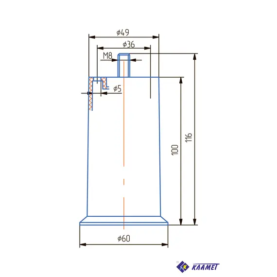 Опора стационарная круглая ОМ-101 С - 17