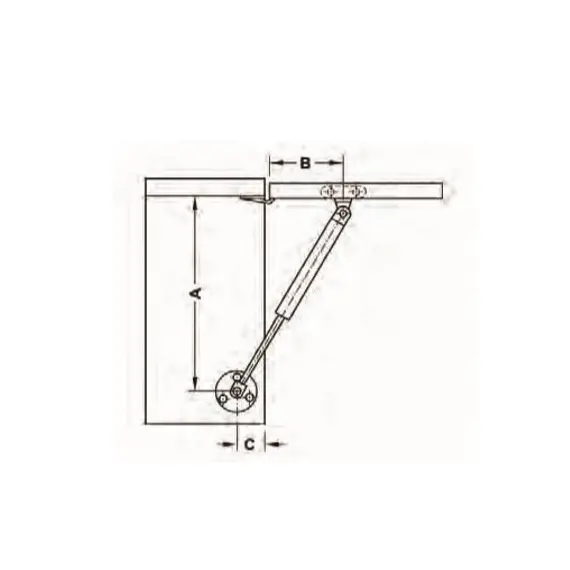 Подъемный механизм фасада 80N (газлифт), цвет серый, 275 мм 312-2080-861 - 39