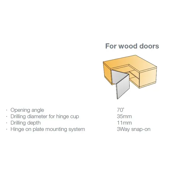 Петля Titus T-Type для складных фасадов 70/48 мм арт.721-0PL0-650-00 - 18