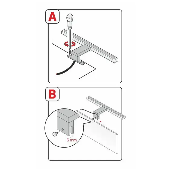 Светильник LED MIRA IP44 8W 230VAC 6000К, провод 30 см, хром арт.MIRA-U-60K-01 - 22