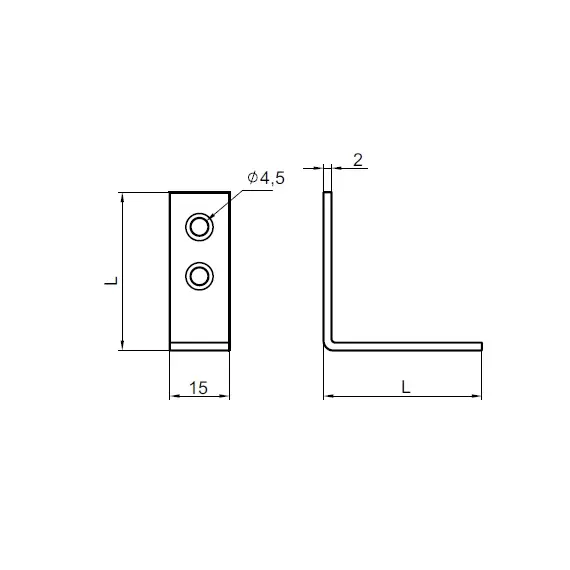 Уголок 40х40х15 арт.221.0400.40 - 9