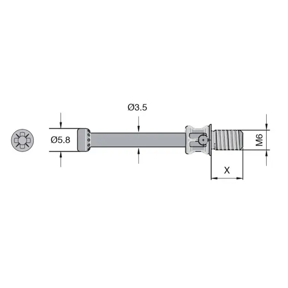 Дюбель мебельный Titus System 5 Combi М6x34 мм арт.009592-885-300 - 9