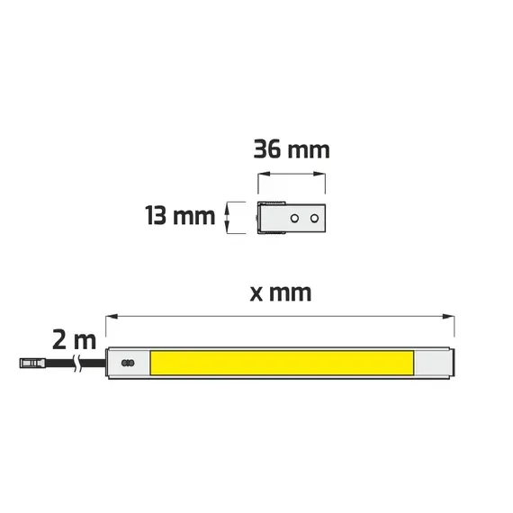Светильник LED POLARUS P 764 мм, 7W 12VDC 3000К, провод 2 м, молочный рассеиватель арт.POLP-764-BC-01W - 37