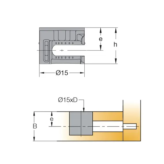 Эксцентрик мебельный Titus System 5 CAM 3000 для плиты 18 мм. Арт: 009536-885-300 - 6