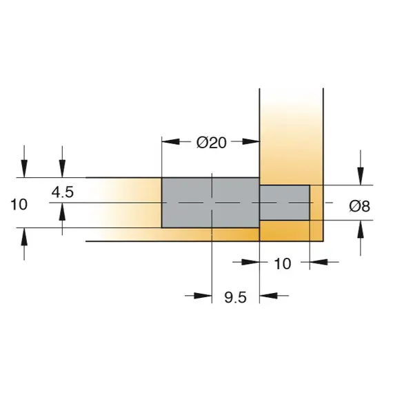 Однокомпонентная стяжка Titus Quickloc темно-коричневая с фланцем. Арт: 006803-831-001 - 12