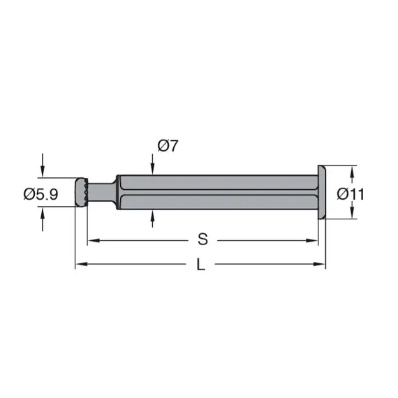 Дюбель мебельный концевой Titus System 5 длина 50,5 мм. Арт: 005610-885-301 - 16