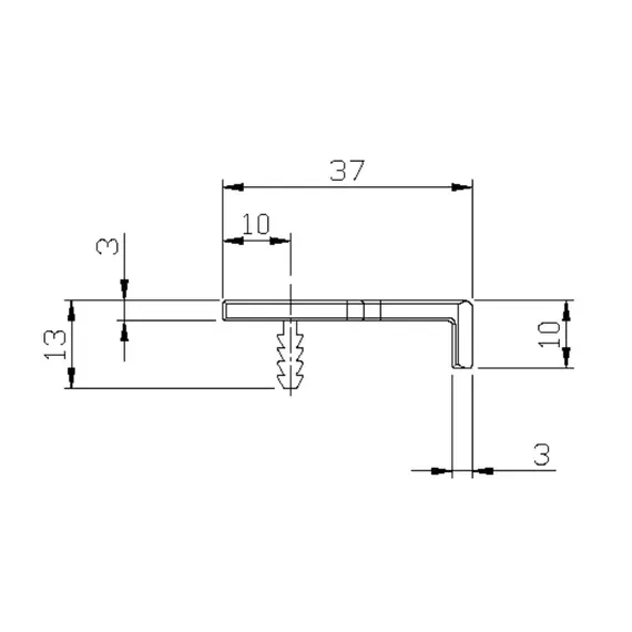 Ручка торцевая для мебели Confurn, врезная 897 мм, зеркальный алюминий. Арт: 53008.0001.111-897 - 7