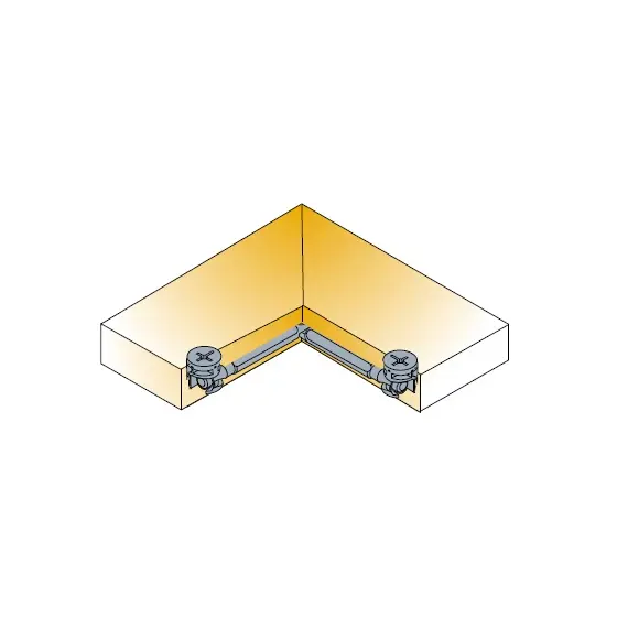 Дюбель мебельный угловой Titus System 5 44х44 мм, 90 гр. Арт: 005282-885-002 - 6