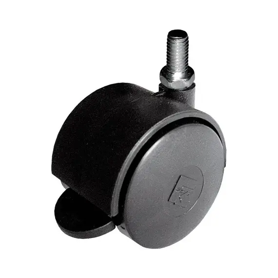 Опора колесная ОК 1 черная штырь с тормозом