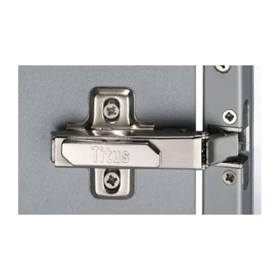 Петля мебельная Titus S-Type для алюминиевого профиля профиля прямого корпуса 90 градусов 110/28/0 мм с винтами. Арт: 950-0T27-050-00 - 4